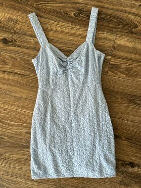 MINKPINK Pale Blue Ruched Meda Mini Dress